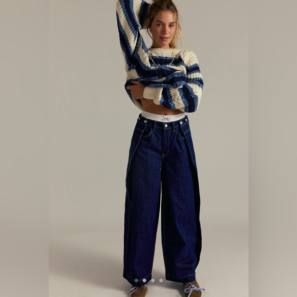 We The Free Denim - Free People We The Free High Street Trouser Jeans in Boutique Blue